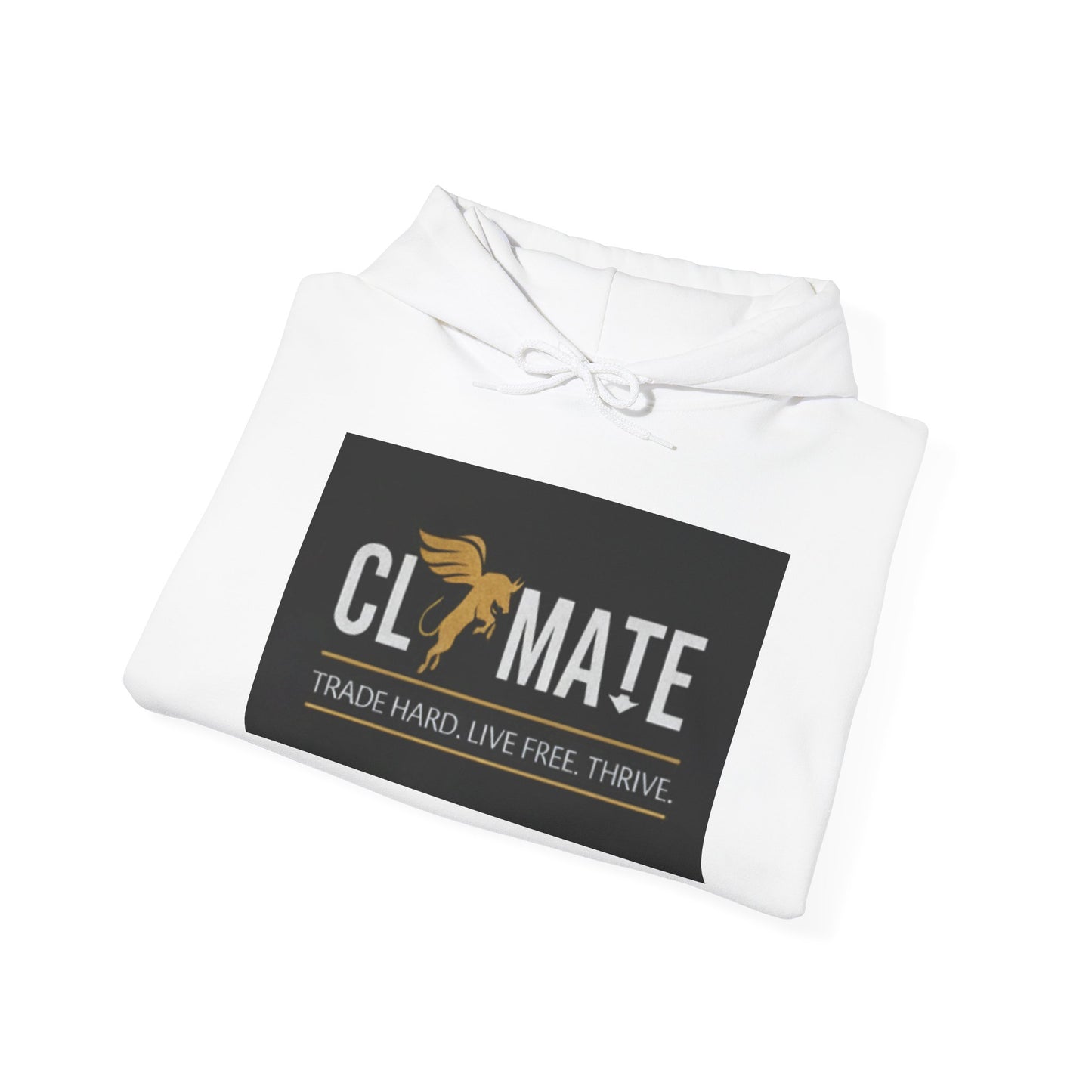 Climate Change Hoodie — "Climate: Take Hear, Live Free, Thrive" Graphic Pullover