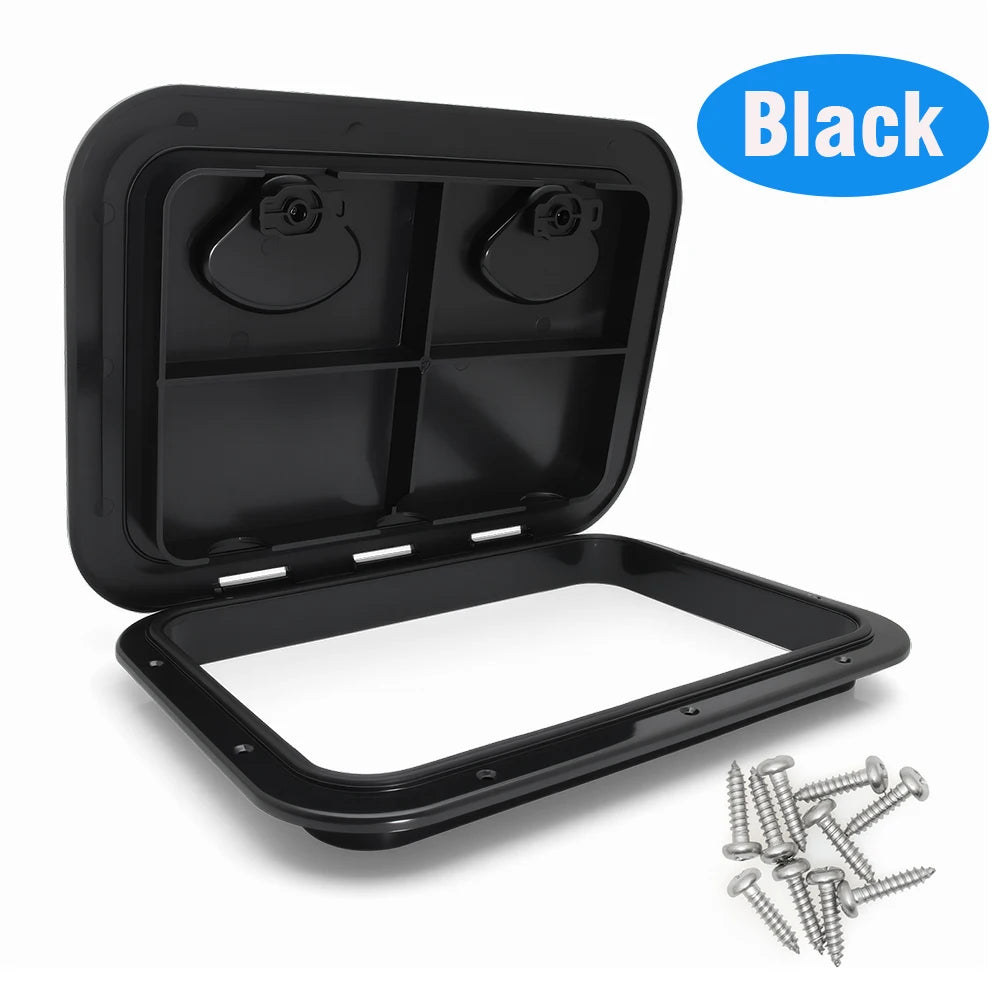 ABS Deck Access Hatch Cover Waterproof Boat Accessories 12.4"x17.32" For Marine Yacht RV Watertight Anti-UV Non-Skid Inspection