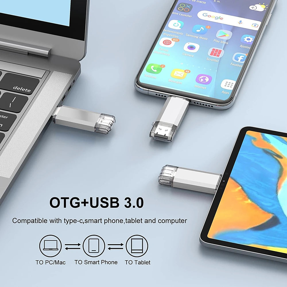 512G USB Flash Drive Photostick High Speed Sticks External Storage Pen Drive For Phone iPhone Android PC Copy Photo Videos Files