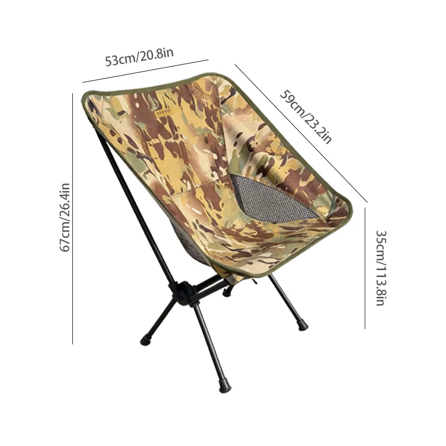 TARKA Foldable Camping Chairs Set Lightweight folding Chair Ultralight Backpacking Moon Chairs for Garden Picnic Beach Fishing