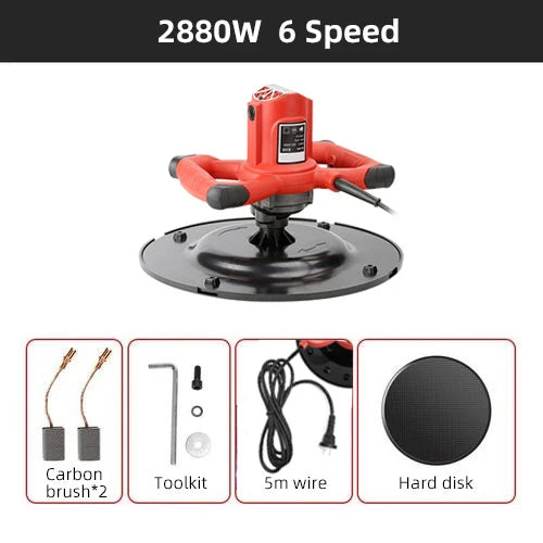 Wall Smoothing Polishing Machine 2880W/4880W 220V 6 Speeds Electric Cement Mortar Trowel Leveling Machine Concrete Mixer