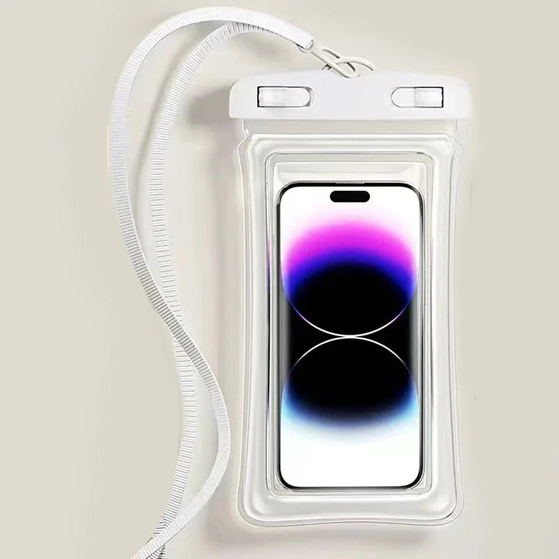 AquaGlide Clear – Transparent Waterproof Touchscreen Phone Case