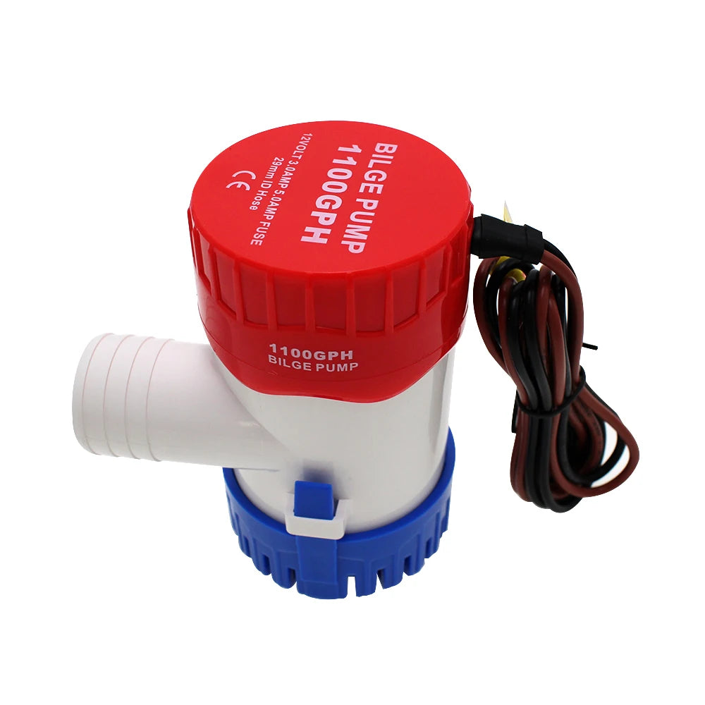 The Fourth Generation Bilge Pump 24/12VDC 1500/1100GPH Kit High Flow Power submersible water pump with switch for garden home