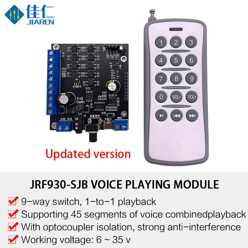 Voice playing board MP3 audio decoding module with remote control