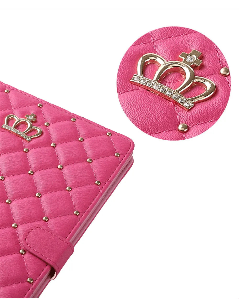 Crown Design Leather Case for iPad 9.7 2017 2018 Air1 2 10.5 air3 10.2 mini 6 Protective Tablet Shockproof kickstand Cover Coque