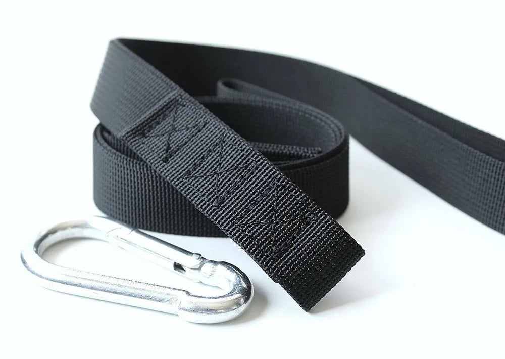 Battle Rope Anchor Strap Kit 2 Nylon Straps 1 Metal Carabiner Protect Crossfit for Rope Undulation Training Workout Fitness