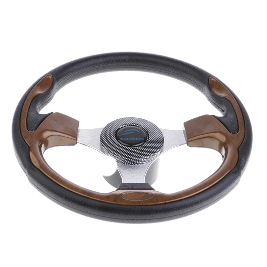 Marine Boat Non-directional 3 Spoke steering wheel 12.6' 320mm Steering Wheel Fits 3/4' Tapered Key Adapter Boat Accessories