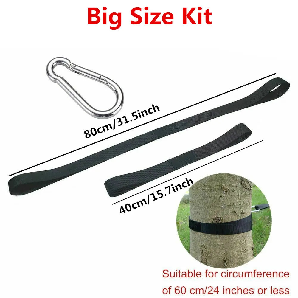 Battle Rope Anchor Strap Kit 2 Nylon Straps 1 Metal Carabiner Protect Crossfit for Rope Undulation Training Workout Fitness