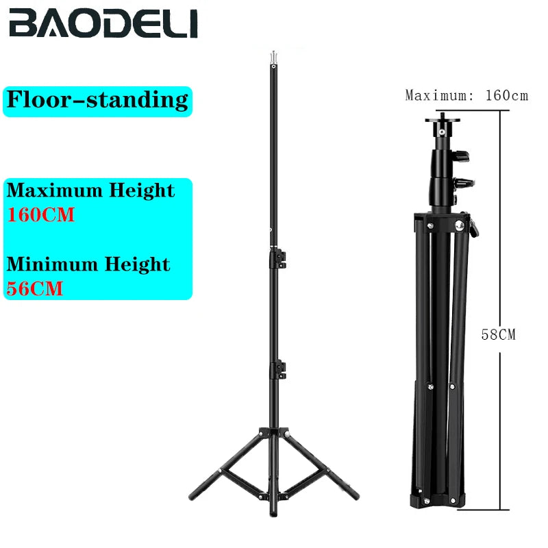 Photographic Lighting Stand Fill Light Stand Adjustable Tripod Suit For Ring Light With 1/4 Screw Ring Lamp Softbox Ringlight