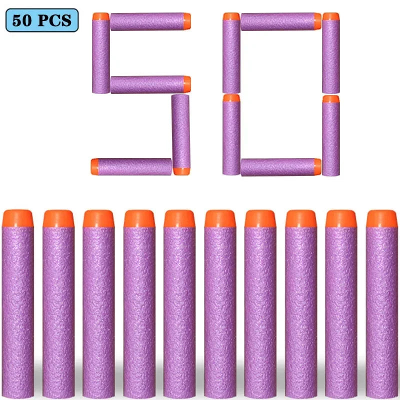 7.2cm 100pcs for Nerf Soft Bullets Darts Round Head Refill Sponge Darts Kids Children Toy Gun Bullets for NERF N-Strike Blasters