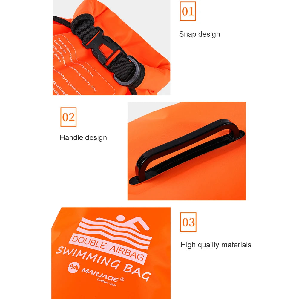 Waterproof Dry Bags Backpack For Kayaking Boating Swimming Outdoor Water Sport Swimming Storage Float Dry Bag Double Air Bag