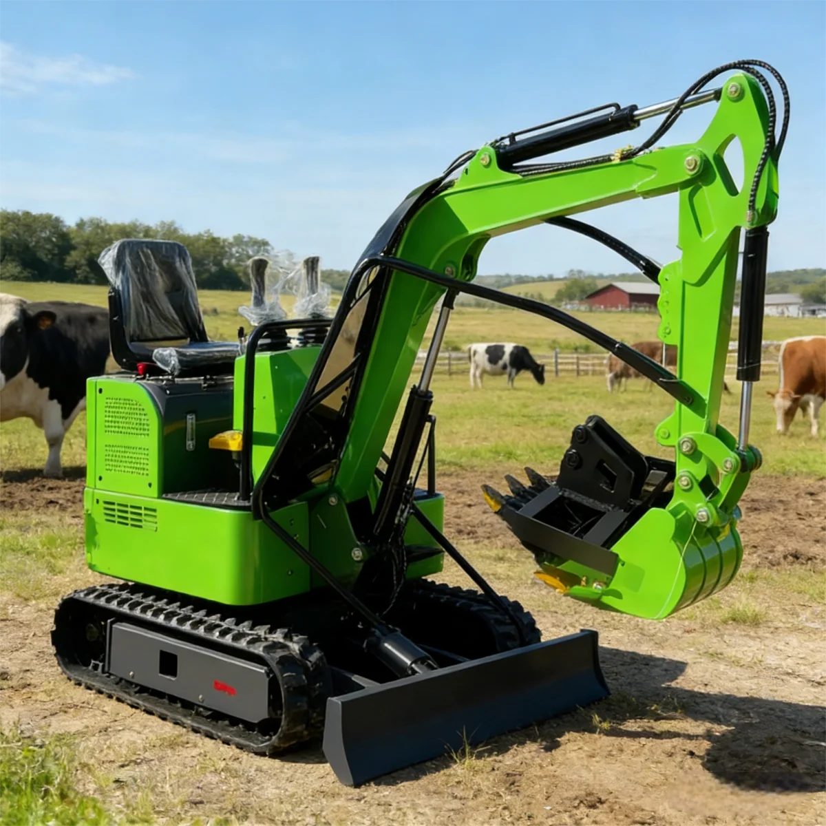 Mini Excavator Multi Functional Cab Multiple Attachments Reinforced Chassis Customized Hydraulic Tracks Mini Excavator 1.2 Ton