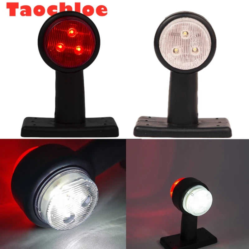 1pair 10-30v LED Side Outline lights Stalk lamp Marker Light Lamp E8 E-MARK Trailer Truck Lorry tractor bus indicator lights