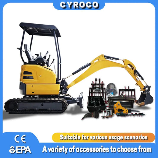 Factory Deal Mini Excavator 1 Ton 1.2 Ton Customized EURO 5 Excavator Kubota Engine Crawler Excavator Free Shipping