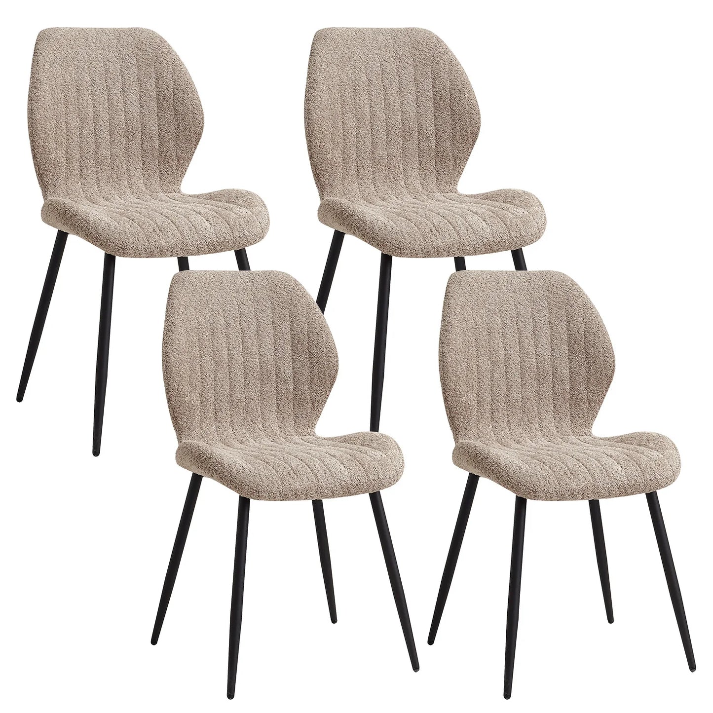 4Pcs/Set Modern Dining Chairs Padded Seat Iron Legs Nordic Minimalist office Chairs For Kitchen Living/Dining Room Restaurant