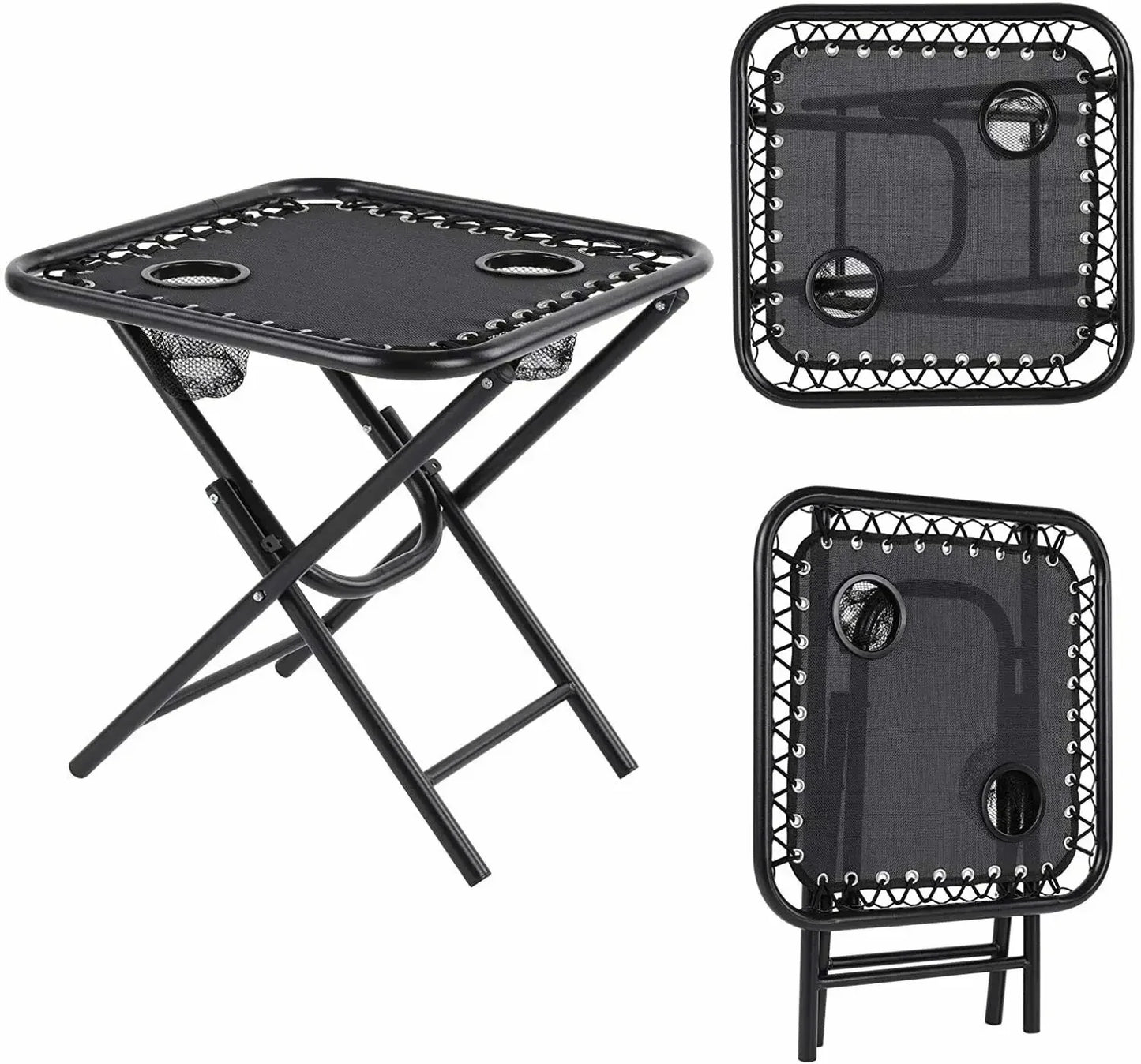 Homfa Garden Sun Lounger Set with Table Folding Adjustable Zero Gravity Recliner Chair Seat Indoor/Outdoor
