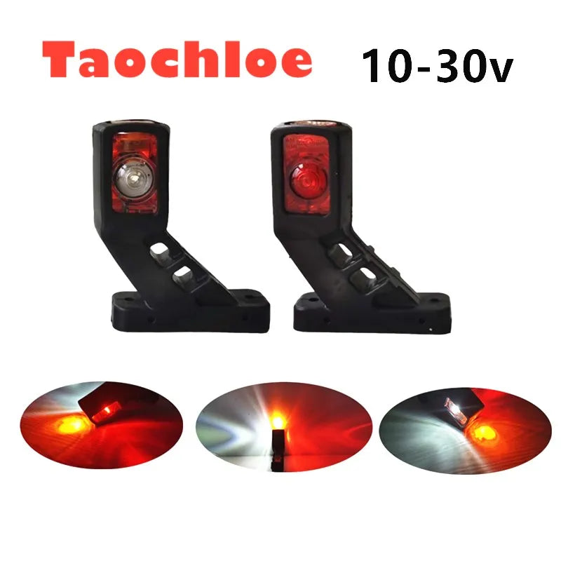 1pair 10-30v LED Side Outline lights Stalk lamp Marker Light Lamp E8 E-MARK Trailer Truck Lorry tractor bus indicator lights