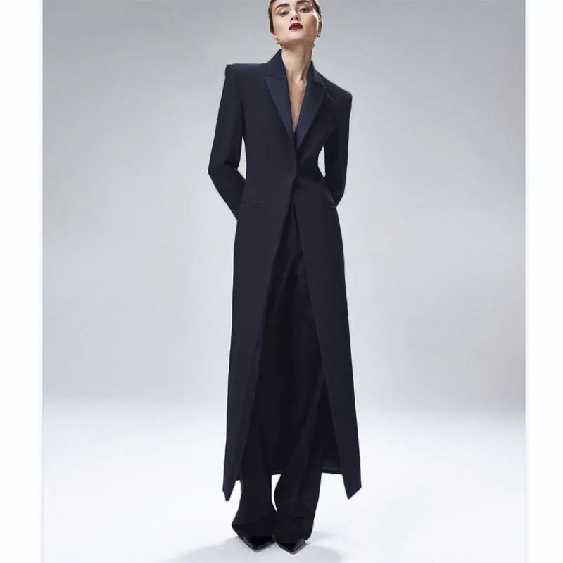 Women's Suit 2-Piece Elegant And Fashionable Women's Suit Jacket Suit Slim Business Formal Wedding One-Button Long Coat XS-XXXL