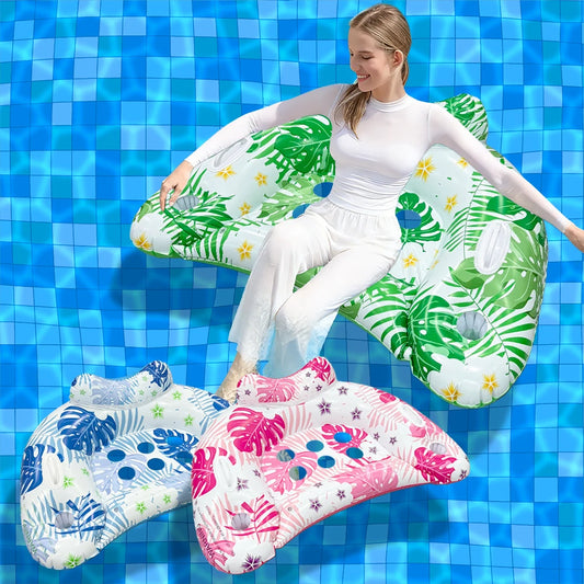 1pcInflatable Pool Float - Adult U-shaped Mesh Float Bed, Suitable for Sunbathing, Lakeside, Beach, and Water Floatation Leisure