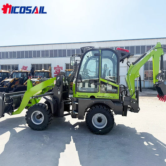 Backhoe Loader with Hydraulic Support Legs 2350mm Digging Depth for Trenching and Excavation
