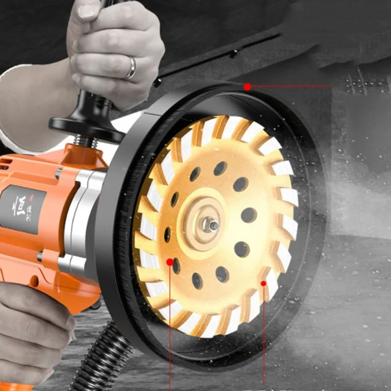 Concrete Grinder Cement Block Grinder Wall Planer Multi-Function Rough Grinder Polishing Machine High-Power Concrete Grinder