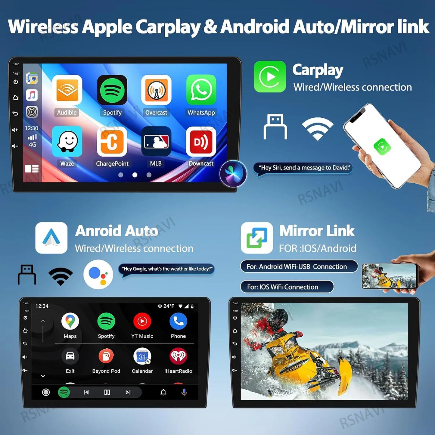 Android 15 Carplay Auto Car Radio Multimedia Player For Honda Civic 10 FC FK 2015 - 2020 Audio Autoradio Stereo 2din Wireless BT