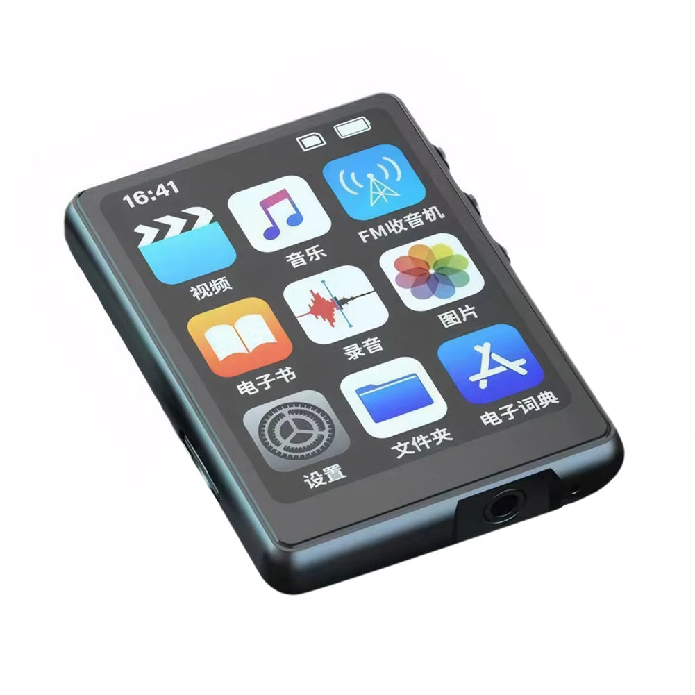 MP3 MP4 Player Voice Recorder Full Touch Screen Bluetooth-Compatible Audio Player with Speaker Support FM Radio Recording E-Book