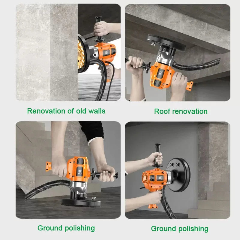 Concrete Grinder Cement Block Grinder Wall Planer Multi-Function Rough Grinder Polishing Machine High-Power Concrete Grinder