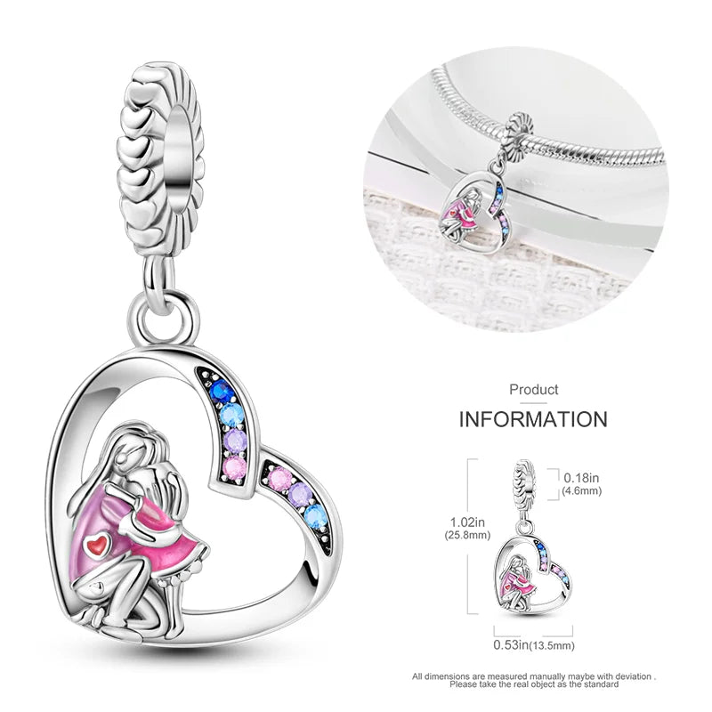 New 925 sterling silver bow star love pink series charm beads suitable for 3mm original bracelet DIY fashion jewelry gift