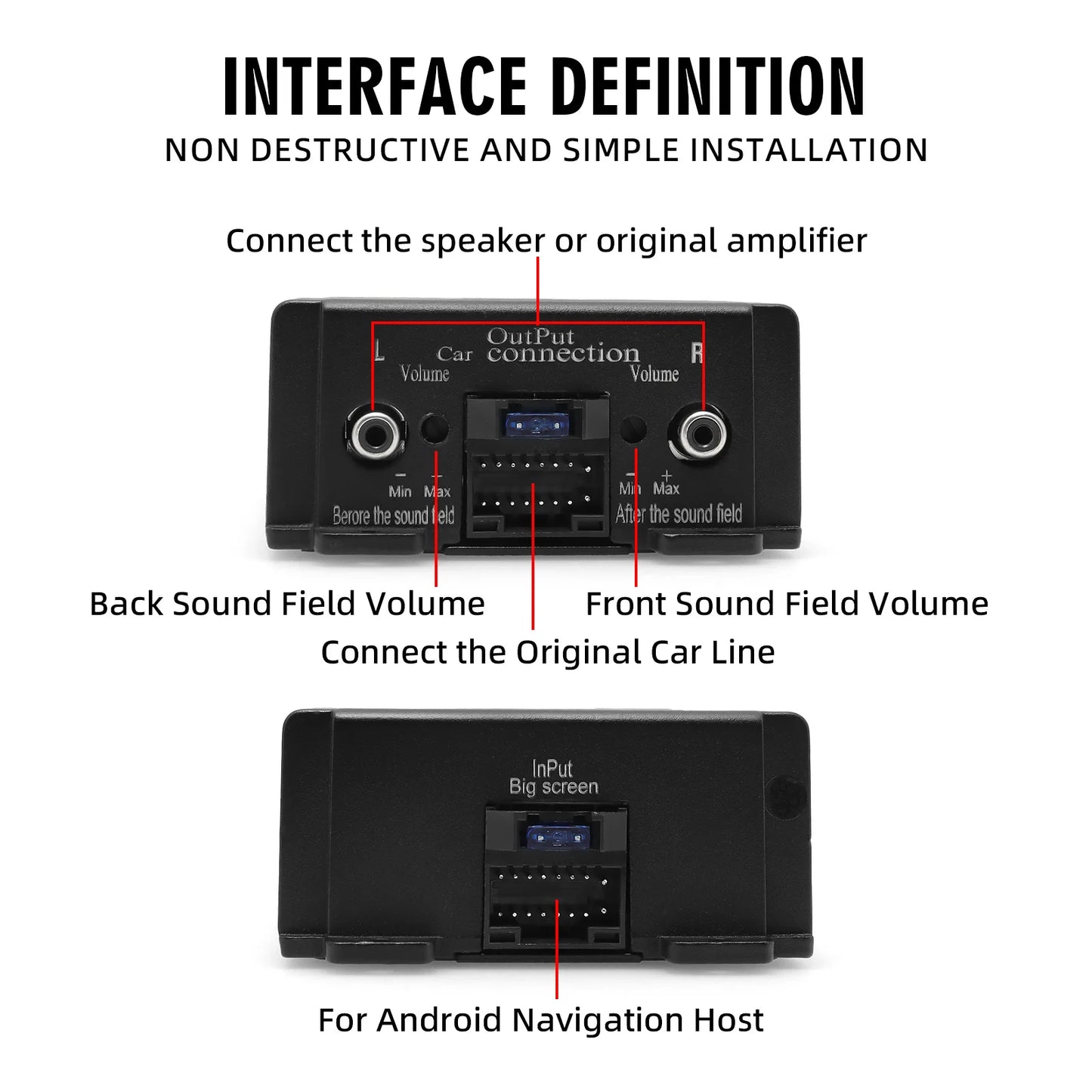 Car DSP Upgrade Power Amplifier Plug & Play ANDROID Player Audio Processor Car Dedicated To Improve Sound Quality Audio Subwoofe