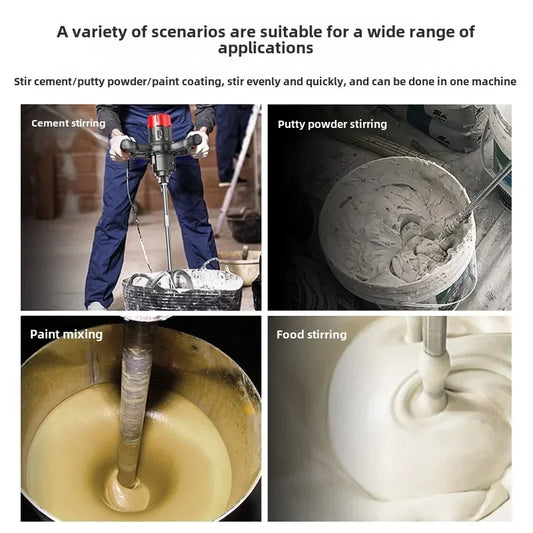 220V Electric Concrete Mixer Industrial Mixer for Paint Oil Cement Putty Powder Mixing Machine AB