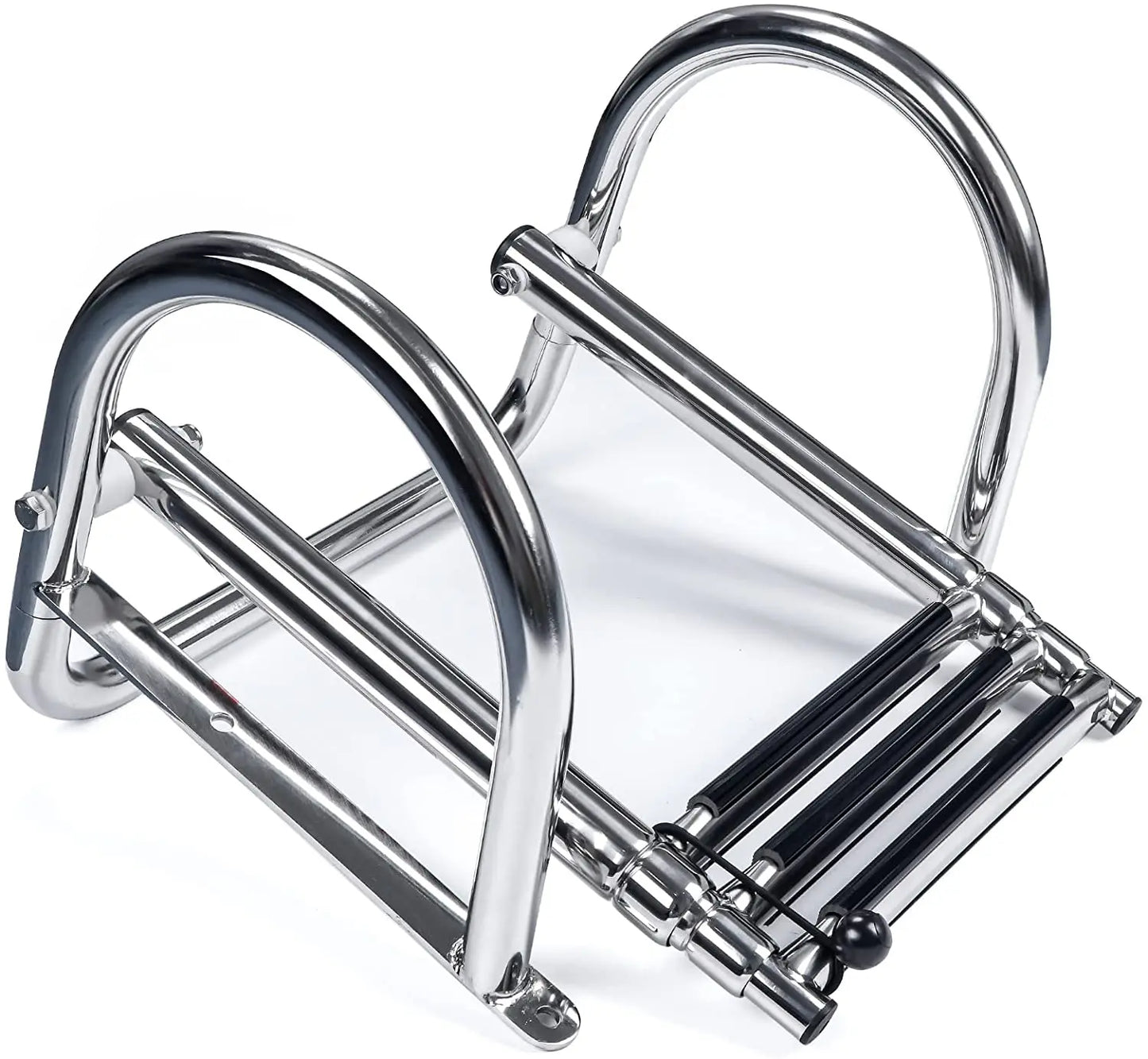 Boat Accessories 3 Step Stainless Steel Boat Boarding Telescoping Ladder Sliding folding swimming Launching ladder