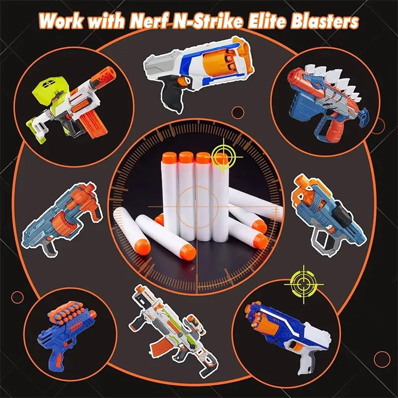 Glow in The Dark Refill Bullets White Soft Darts for Nerf N-Strike Elite Modulus Gun