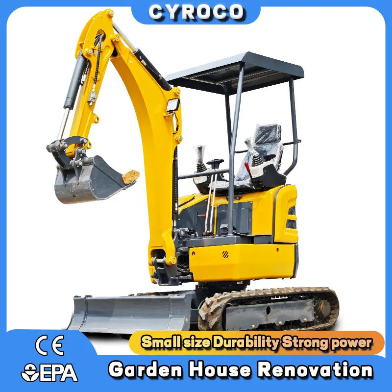 Factory Deal Mini Excavator 1 Ton 1.2 Ton Customized EURO 5 Excavator Kubota Engine Crawler Excavator Free Shipping