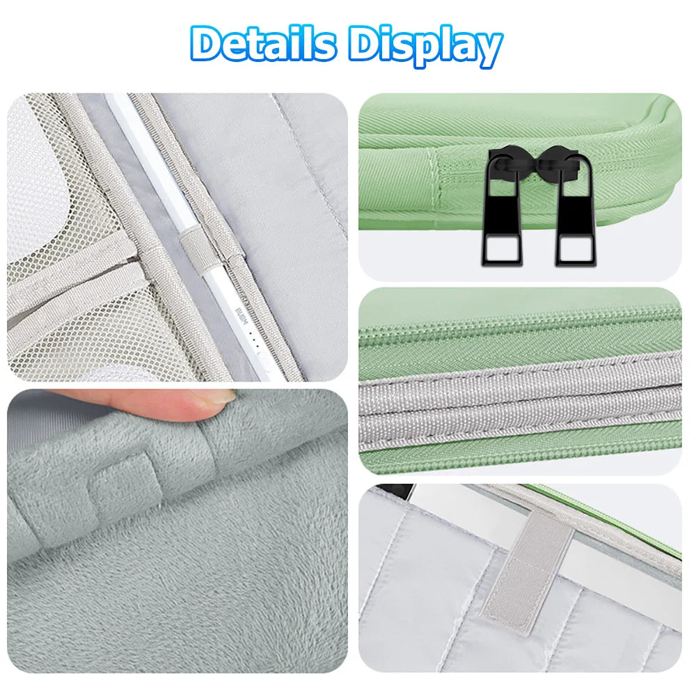 Waterproof Shockproof Handle Bags Tablet Sleeve Case for iPad Pro 13 12.9 Air 11 10.9 M4 I Pad 10 Gen Carrying Cover Accessories