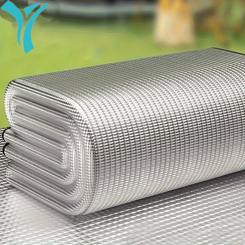 ZHUOHUA Ortable Aluminum Foil Moisture-Proof Mat,Waffle Weave Design,Lightweight for Camping,Beach,Tents,All-Season Outdoor Use