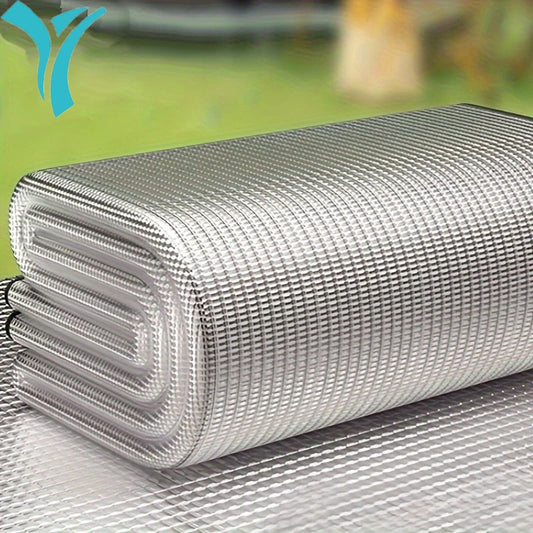 ZHUOHUA Ortable Aluminum Foil Moisture-Proof Mat,Waffle Weave Design,Lightweight for Camping,Beach,Tents,All-Season Outdoor Use