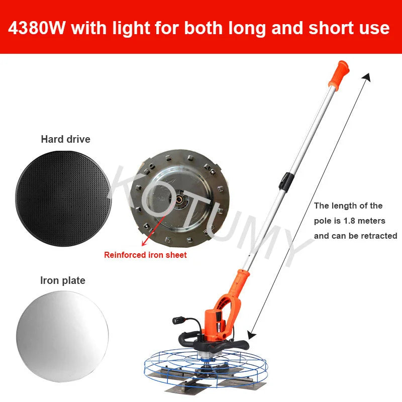 Road Construction/Construction Sites Cement Pavement Smoothing Machine Hand Push Electric Concrete Ground Polisher Machine