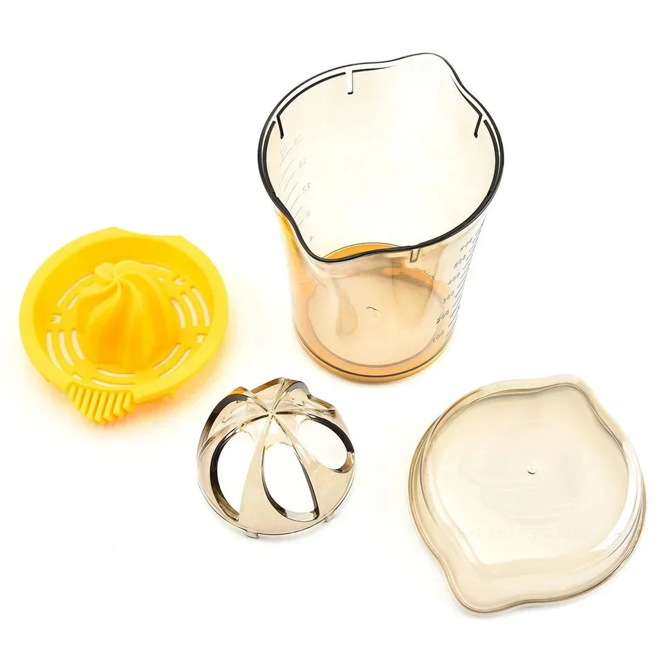 Manual Fruit Lemon Juicer with Measuring Cup, Kitchen Juicing Tool, Multi-Functional Hand Squeezer