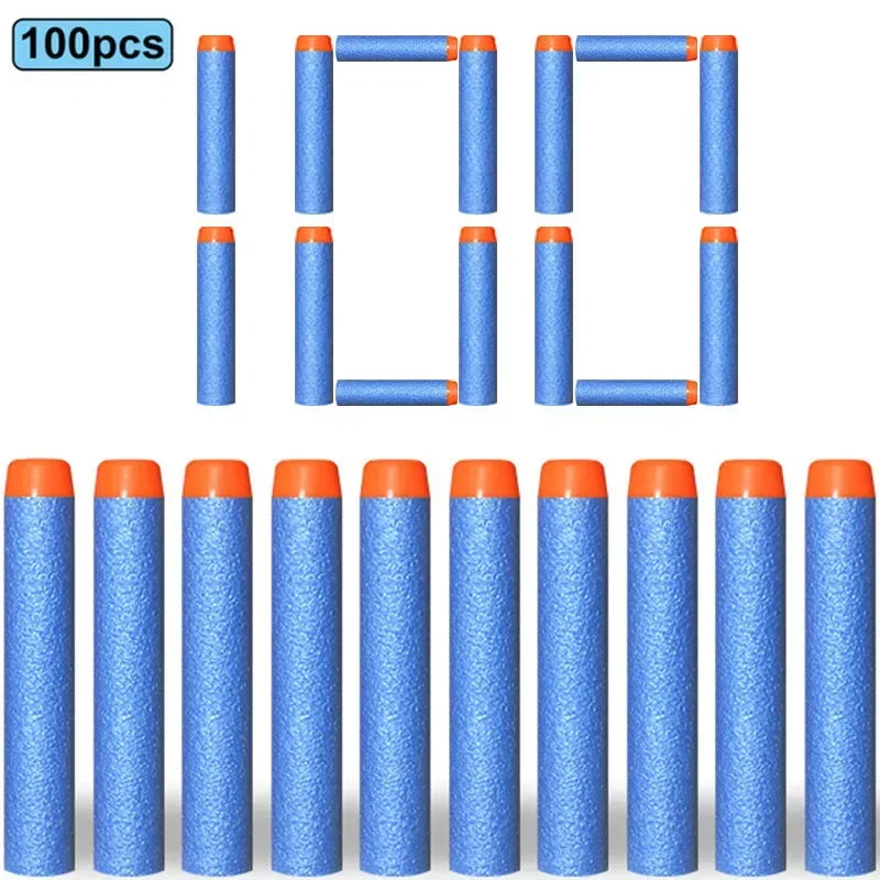 7.2cm 100pcs for Nerf Soft Bullets Darts Round Head Refill Sponge Darts Kids Children Toy Gun Bullets for NERF N-Strike Blasters