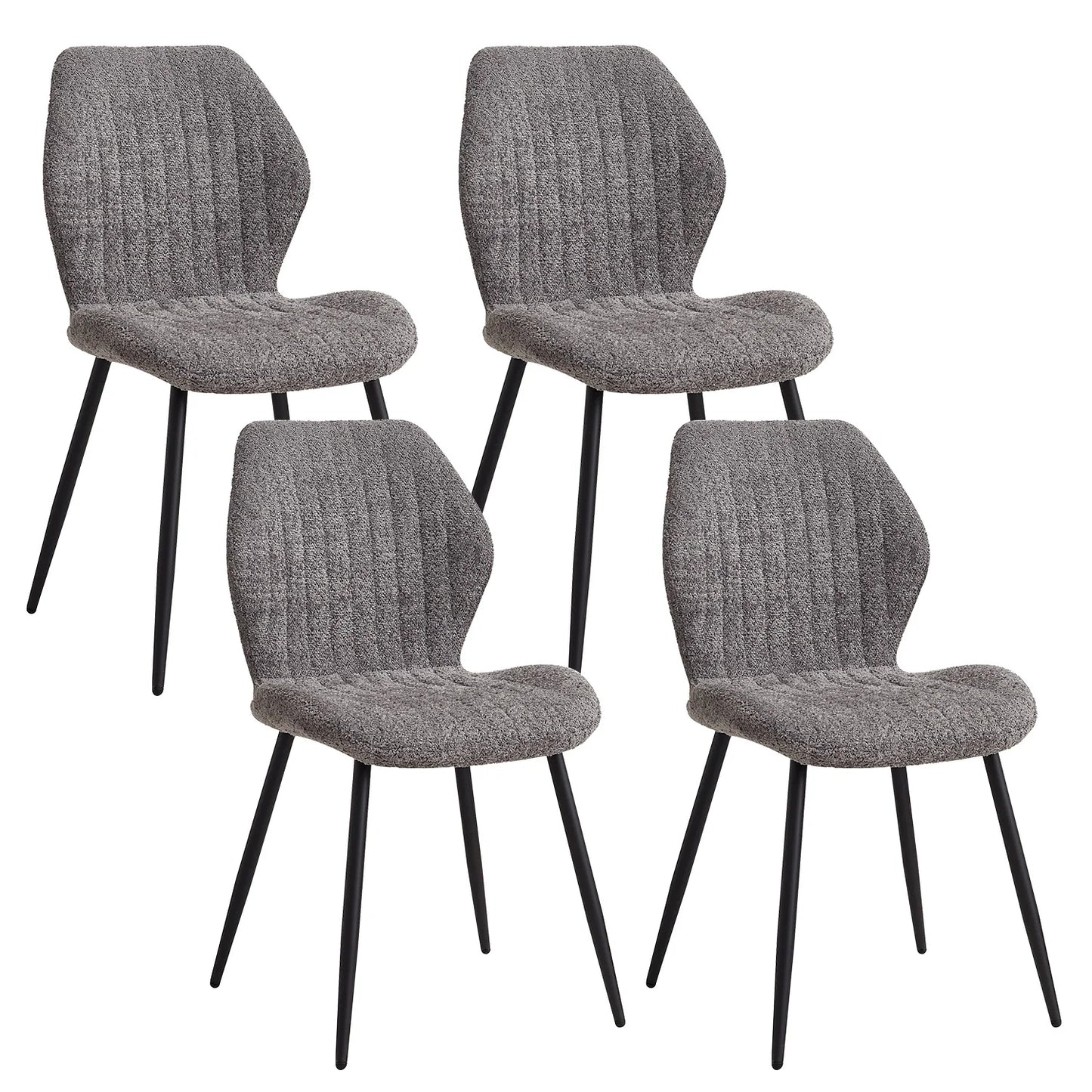 4Pcs/Set Modern Dining Chairs Padded Seat Iron Legs Nordic Minimalist office Chairs For Kitchen Living/Dining Room Restaurant