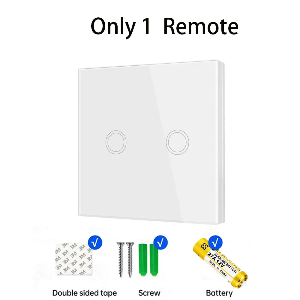 Smart Wireless Light Switch 433Mhz Wall Panel transmitter touch remote control Switch 110V 220V 10A Mini Relay Receiver for Lamp