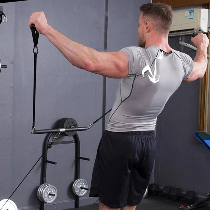 With Bearing Ring Straight Pull Rod Short Pull Rod High Pull Rod Fitness Equipment Accessories Weight Training Rod Pull Back Bar
