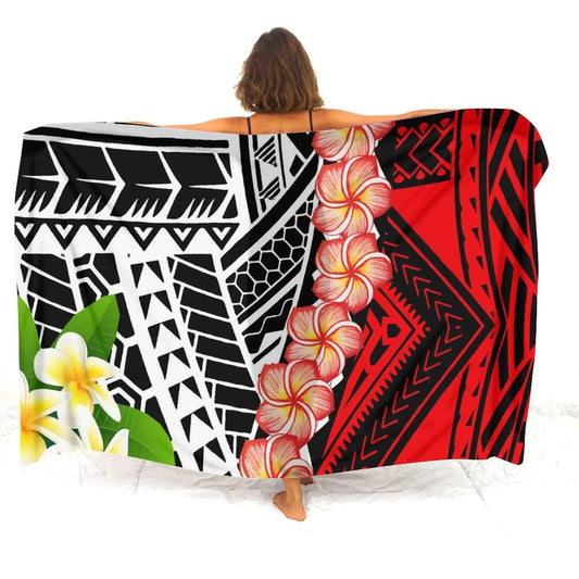 Polynesian Custom Sarong Ladies Seaside Elegant Shawl Soft Coat One-Piece Dress Summer Lightweight Fabric