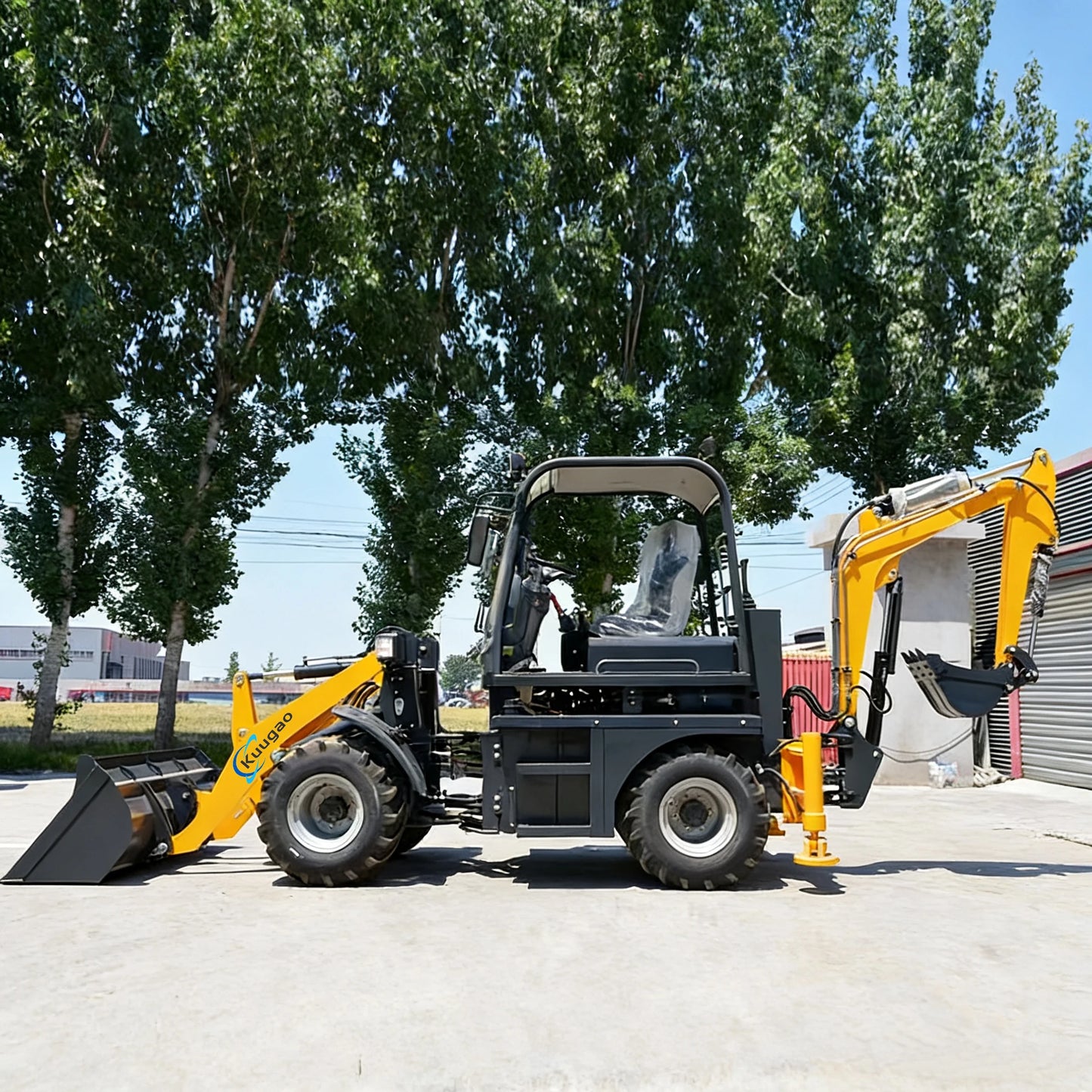 Backhoe Loader Free shipping 4X4 Agricultural tractor Front Loader Mini Excavator Mini Loader Digger Kubota Engine Customized