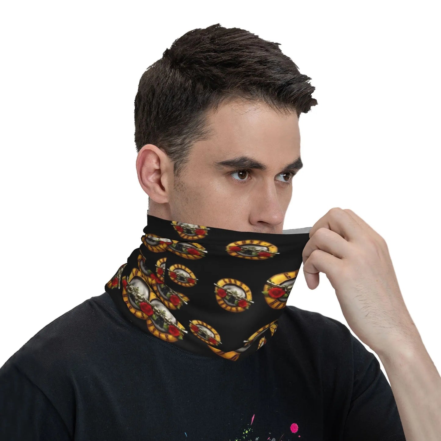 Guns N Roses Bandana Neck Cover Printed Mask Scarf Multi-use Headband Outdoor Sports Unisex Adult Windproof