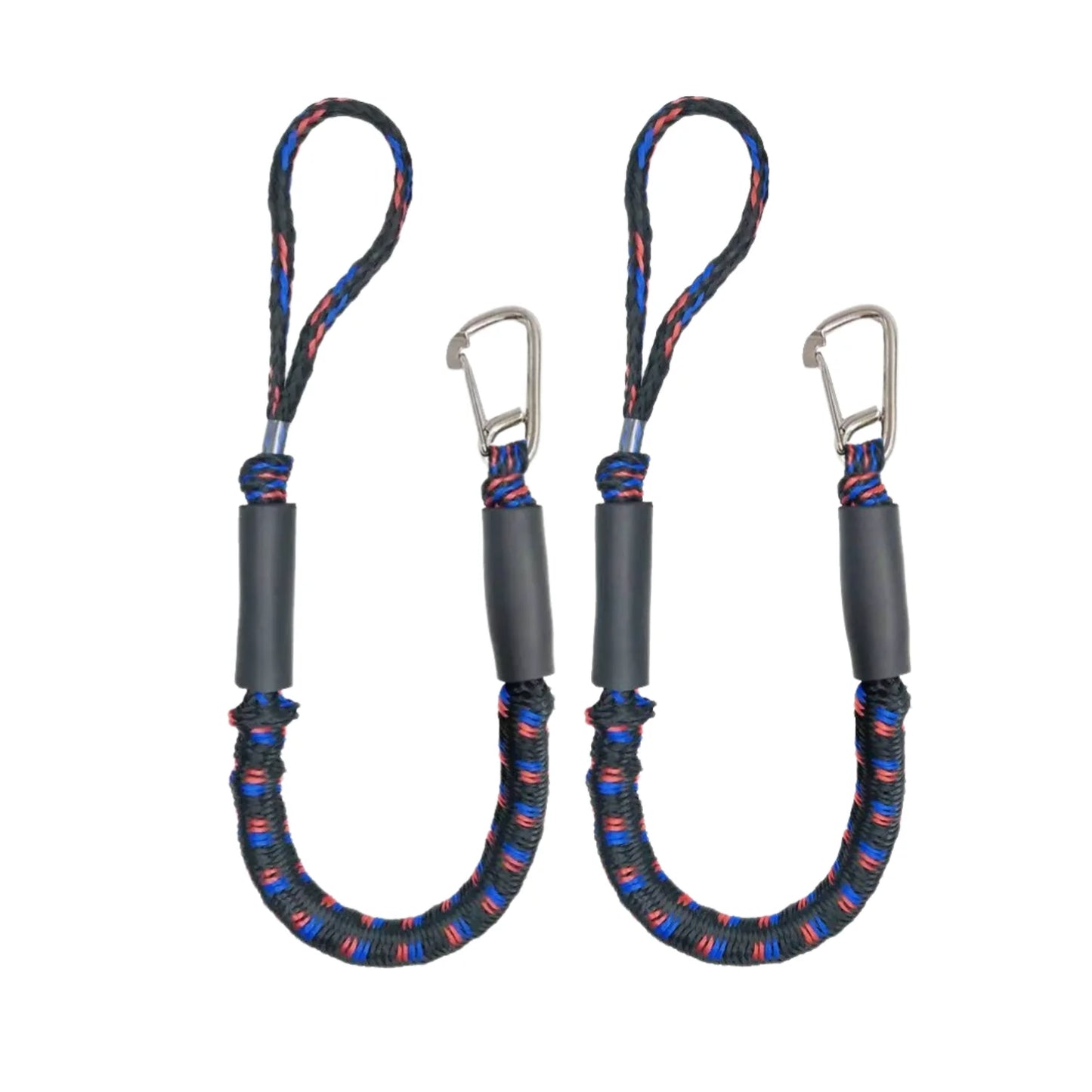 4FT Marine Bounce Rope Elastic Mooring Line with M8 Metal Buckle Boat Mooring Rope Stretch Surf Rope Boat Mooring Accessories