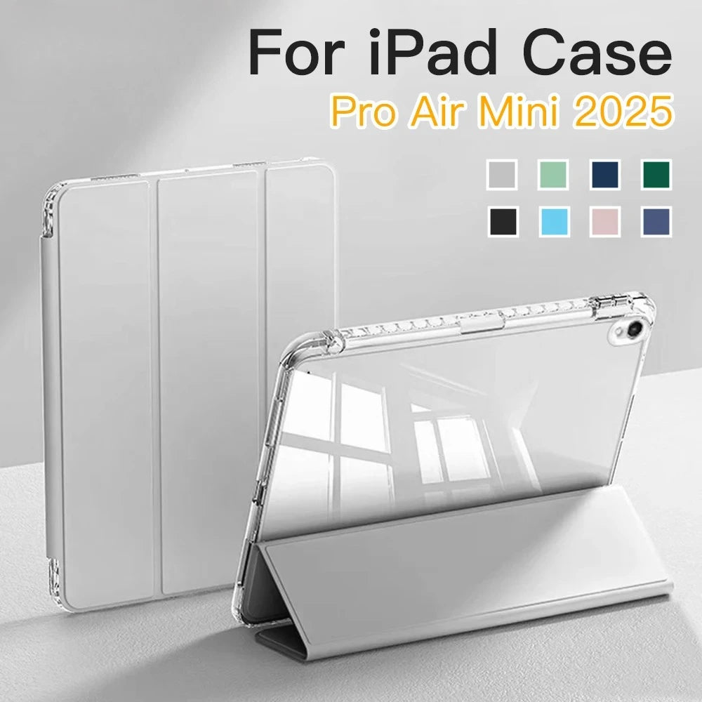 For IPad Case 10.2 9th 8th 7th 10 10th Generation Pro 11 13 2025 12.9 2022 Cover Pencil Holder Funda for IPad Air 5 4 10.9 Cases