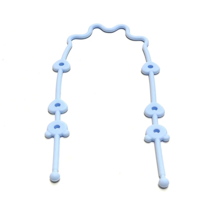 Silicone Pacifier Chain Secure Straps Toy & Cup Holder for Strollers & Chairs