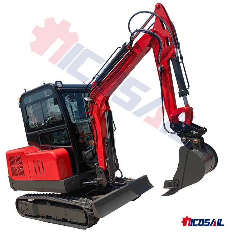 New tracked small excavator 3.5-ton mechanical small excavator with bucket used for construction